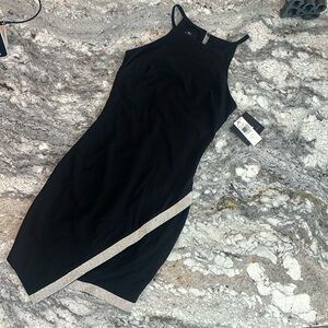 New black dress with rhinestone detail XS. I.N. San Francisco